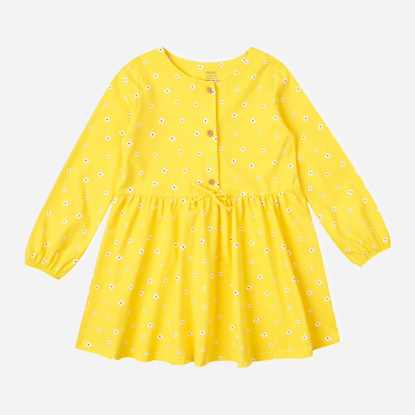 Акція на Дитяче плаття для дівчинки KRAKO 3004D22 98-104 см Жовта від Rozetka