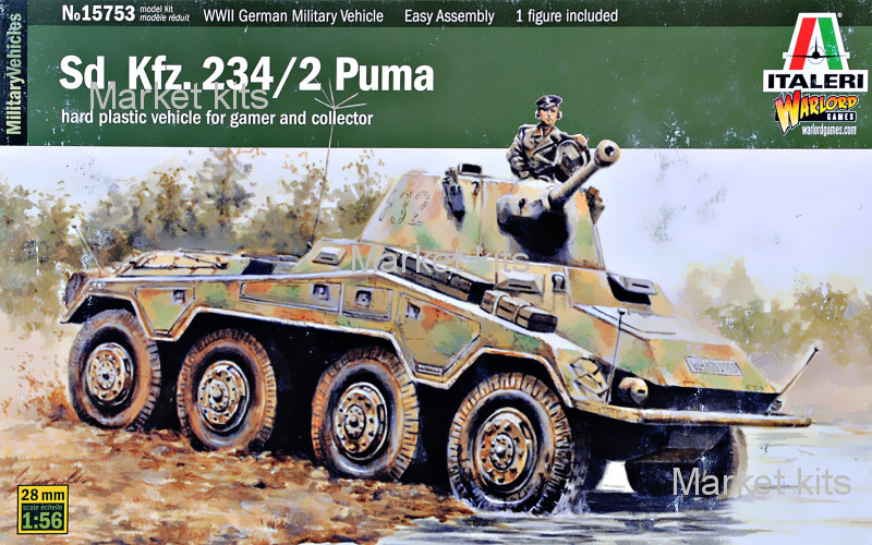 

Немецкий бронеавтомобиль SD.KFZ.234/2 Puma 1:56 ITALERI (IT15753)