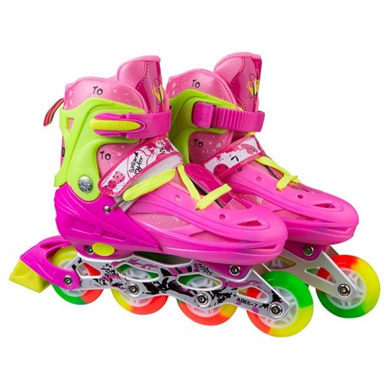 

Ролики раздвижные PLAYBABY розовые размер М (35-38), код: 835-6