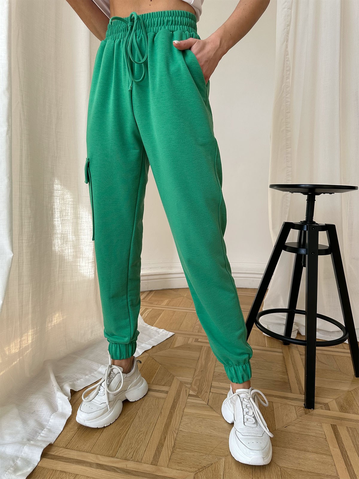 Акція на Спортивні штани жіночі ISSA PLUS 13718 3XL Зелені від Rozetka