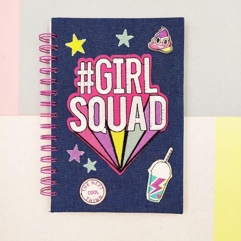 

Блокнот А5 в линию 80 листов с джинсовой обложкой Girl Squad 21.5 х 16 см
