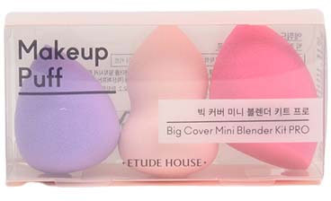 Акція на Набор бьюти-блендеров для макияжа Etude House Big Cover Mini Blender Kit PRO 3 шт (8809587405282) від Rozetka UA