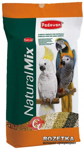 

Повседневный корм Padovan NaturalMix Pappagalli для крупных попугаев 18 кг (PP00006) Padovan