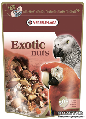 

Корм Versele-Laga Prestige Exotic Nut Mix зерновая смесь для крупных попугаев 0.75 кг (5410340217825) Verslele Laga