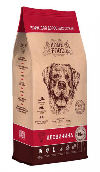

Корм для собак Home Food с говядиной, для средних пород 10 кг (bf0010210) Home Food
