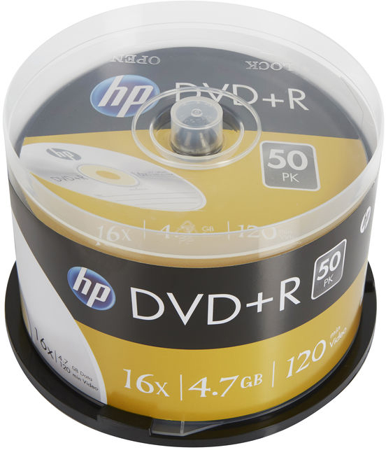 

НР DVD+R 4.7 GB 16X 50 шт. (69319/DRE00026-3)
