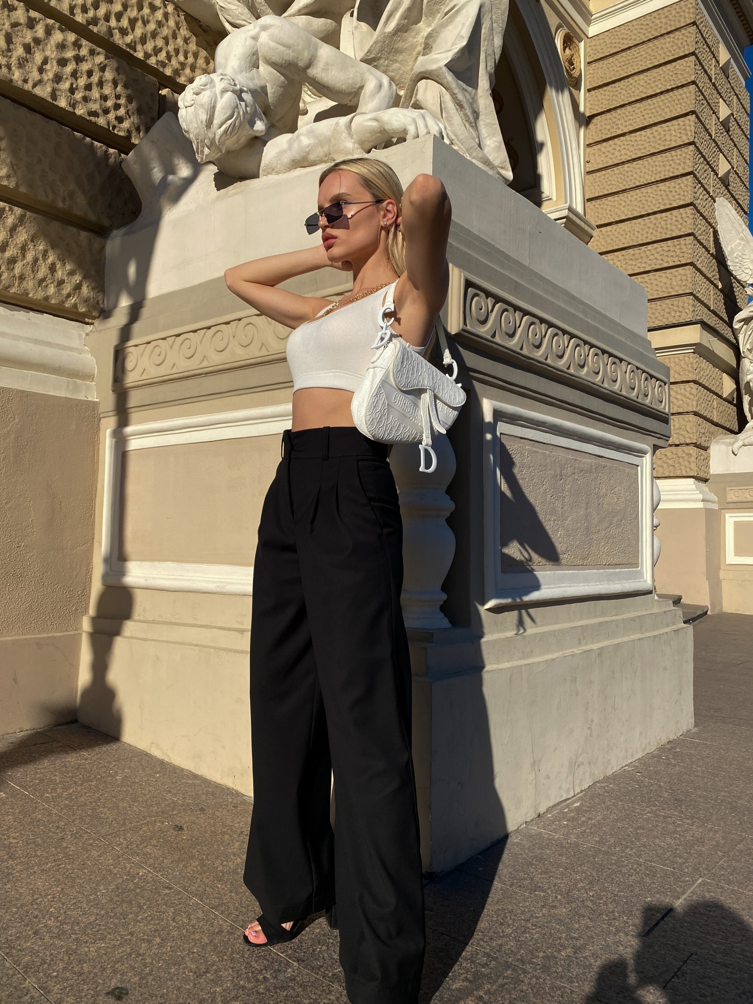 

Широкие брюки палаццо Boldness L Черные