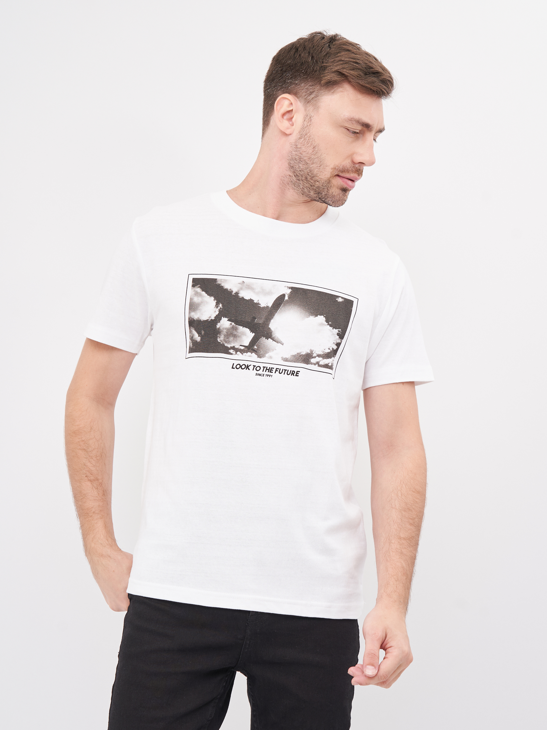 

Футболка Pull & Bear 9231-558-250 S Белая