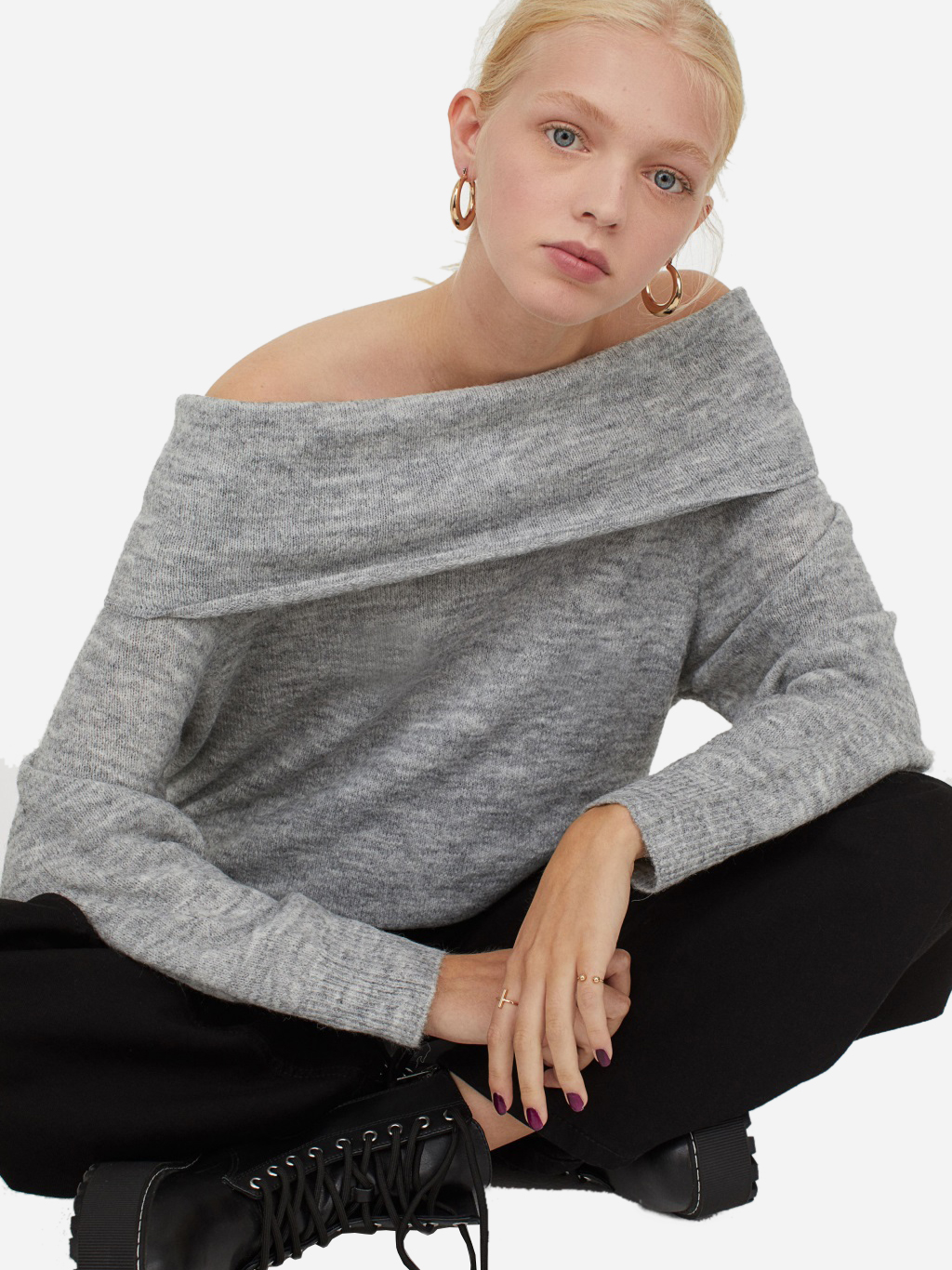 

Джемпер H&M 05392916  Серый меланж, Джемпер H&M 05392916 S Серый меланж