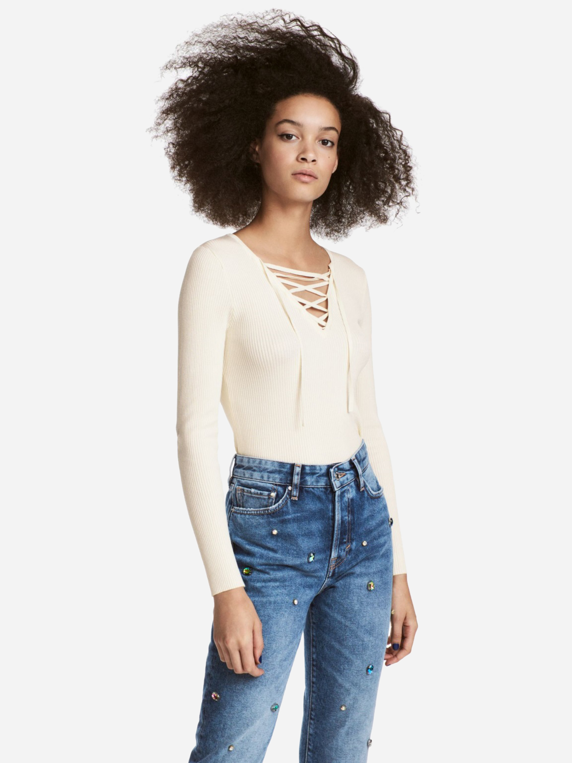 

Пуловер H&M Divided 05482376 L Белый