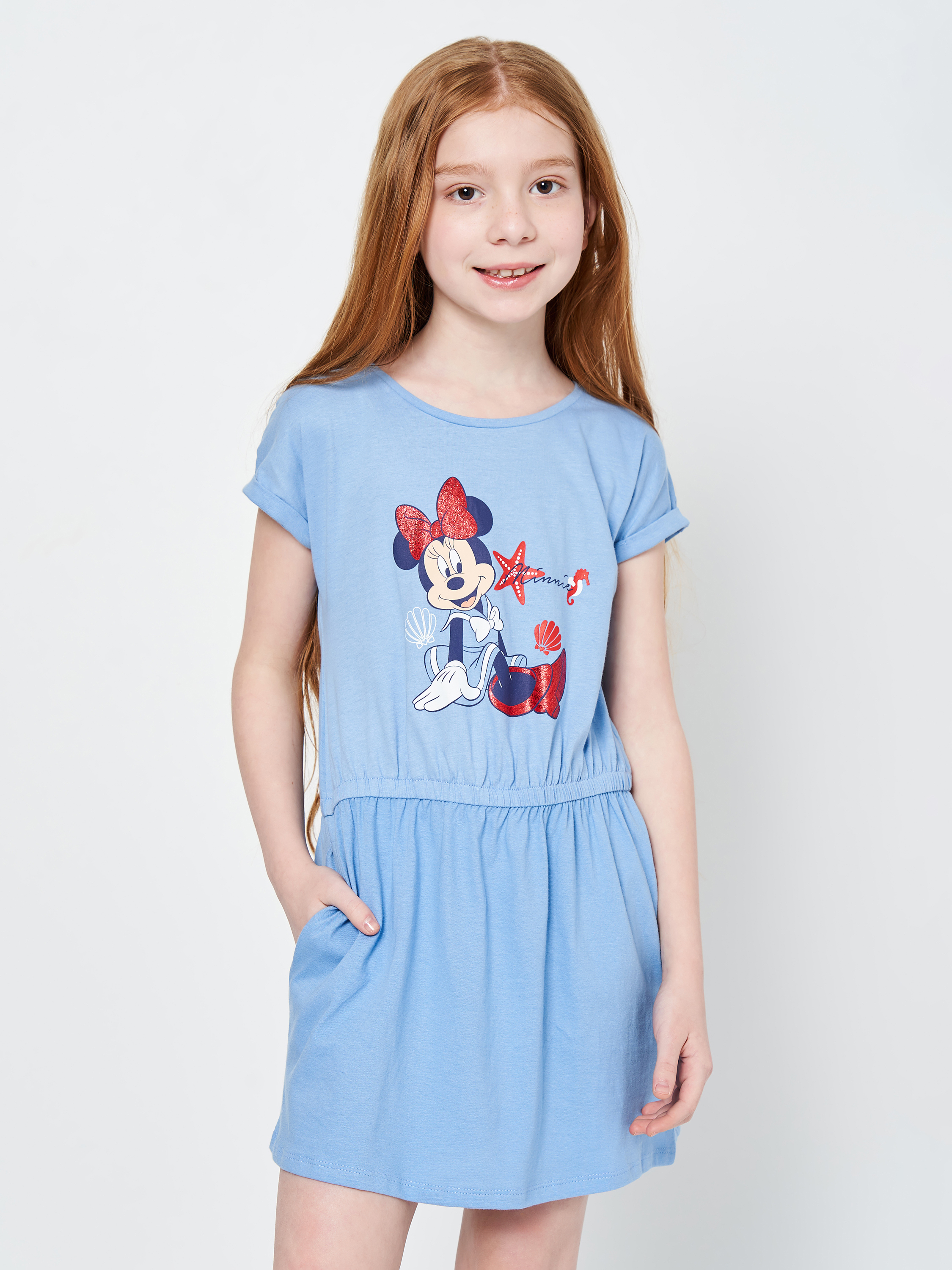 Акція на Дитяча літня сукня для дівчинки Disney Minnie WE1226 110-116 см Синя від Rozetka