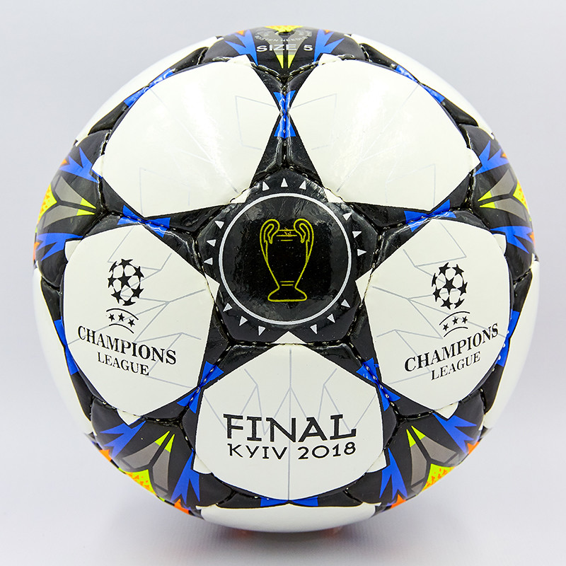 

Мяч футбольный №4 PU ламин. LIGA CHAMPIONS 2018 белый-черный-желтый