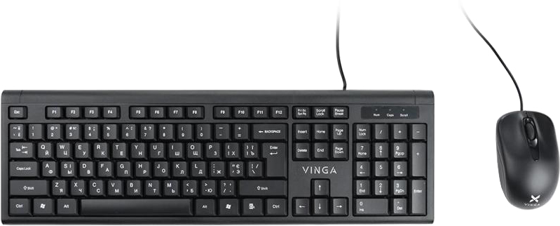 

Комплект проводной Vinga KBS806 USB Black UKR RUS