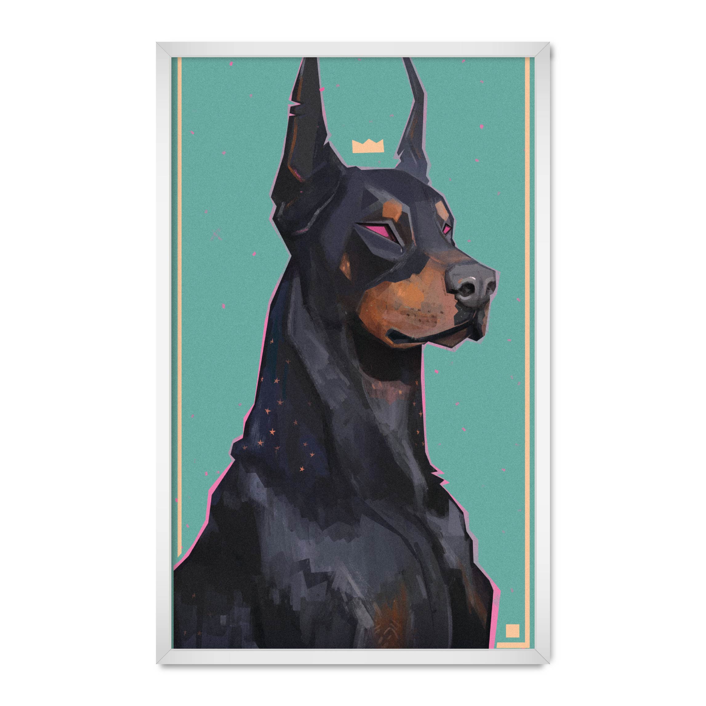 

Постер "Доберман" без стекла 40x80 см в белой рамке