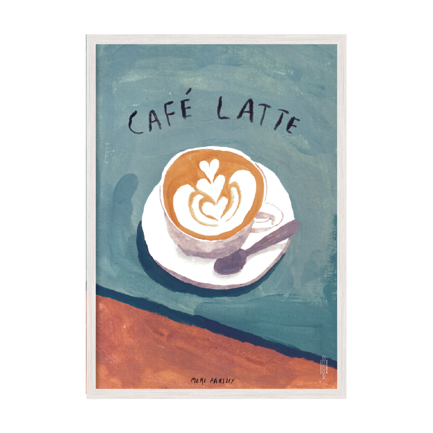 

Постер "Cafe Latte" с антибликовым стеклом 297x420 мм в белой рамке