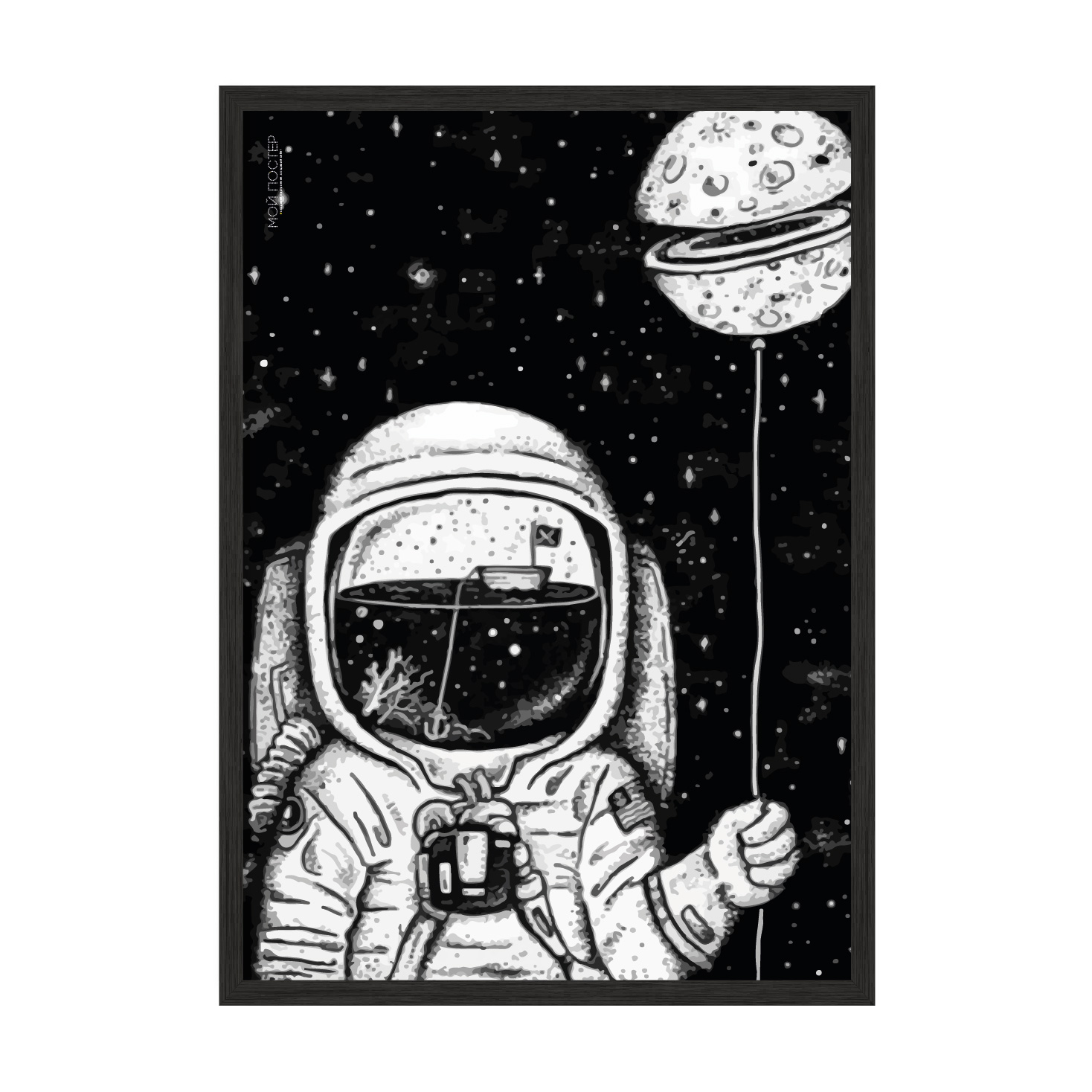 

Постер "Tale a moon" без стекла 420x594 мм в чёрной рамке