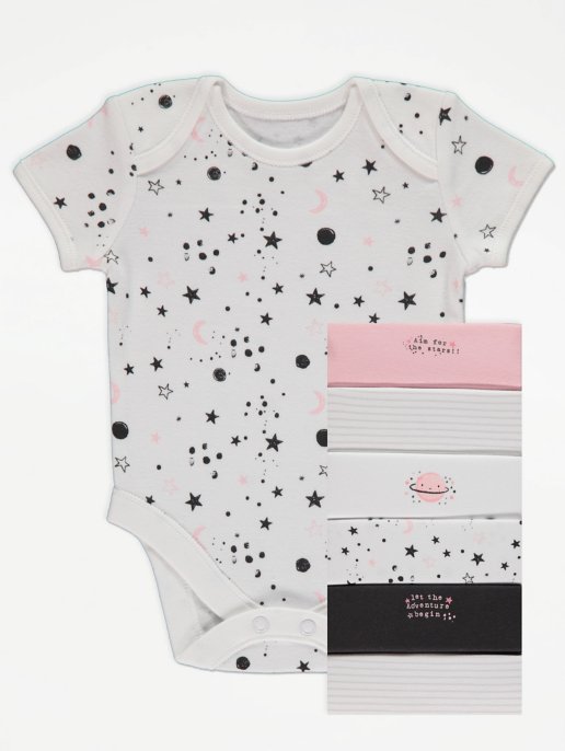 

Набор Gorge из семи бодиков White Star Print Bodysuits 7 Pack 74-80 см (размер 9-12М)