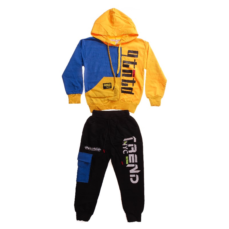 

Футболка с длинным рукавом + Брюки для мальчика QIY 390 128 см ярко-синий/черный (413290)