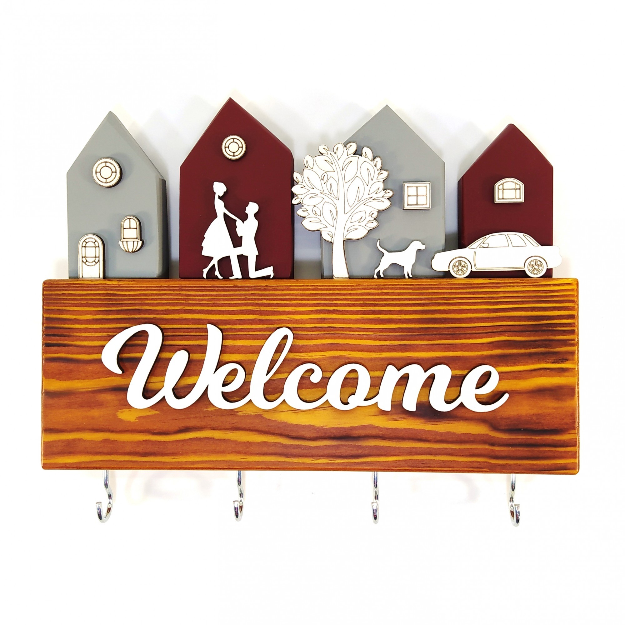 

Ключница Welcome деревянная Мастерская мистера Томаса 28см х 30 см х 3 см сосна