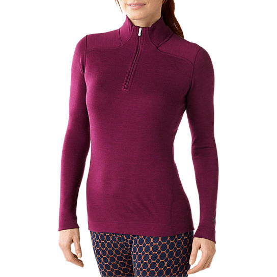 

Термофутболка Smartwool Women's NTS Mid 250 Zip T S Темно-Розовый