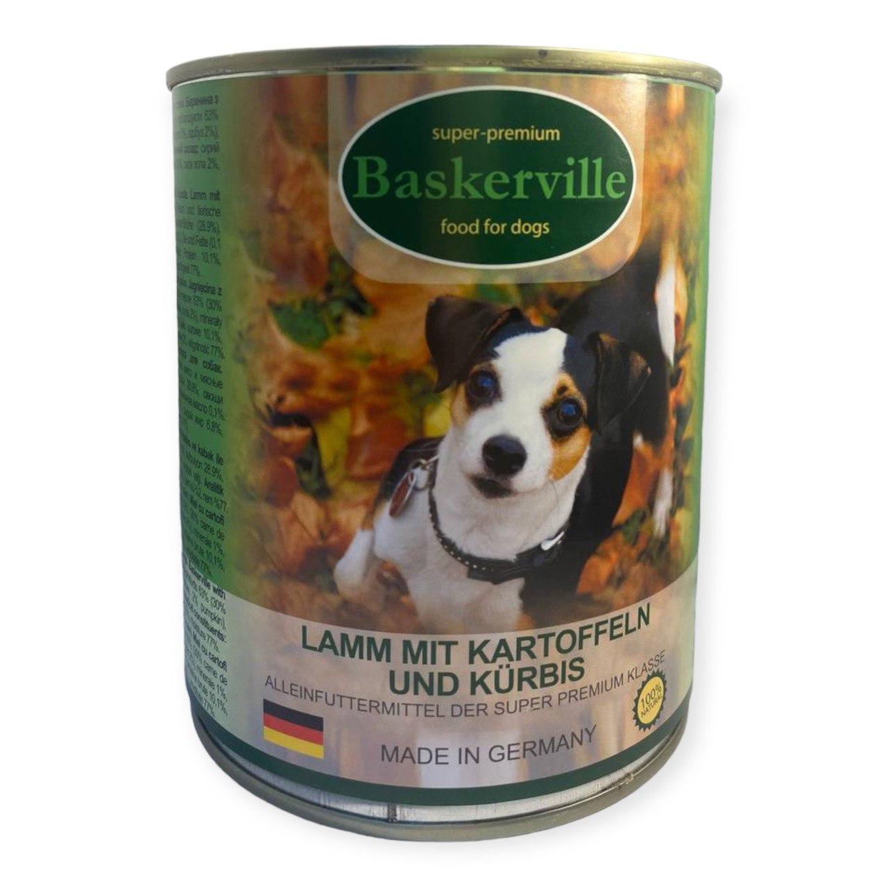 Влажный корм для собак Baskerville (Баскервиль) баранина та картопля ...
