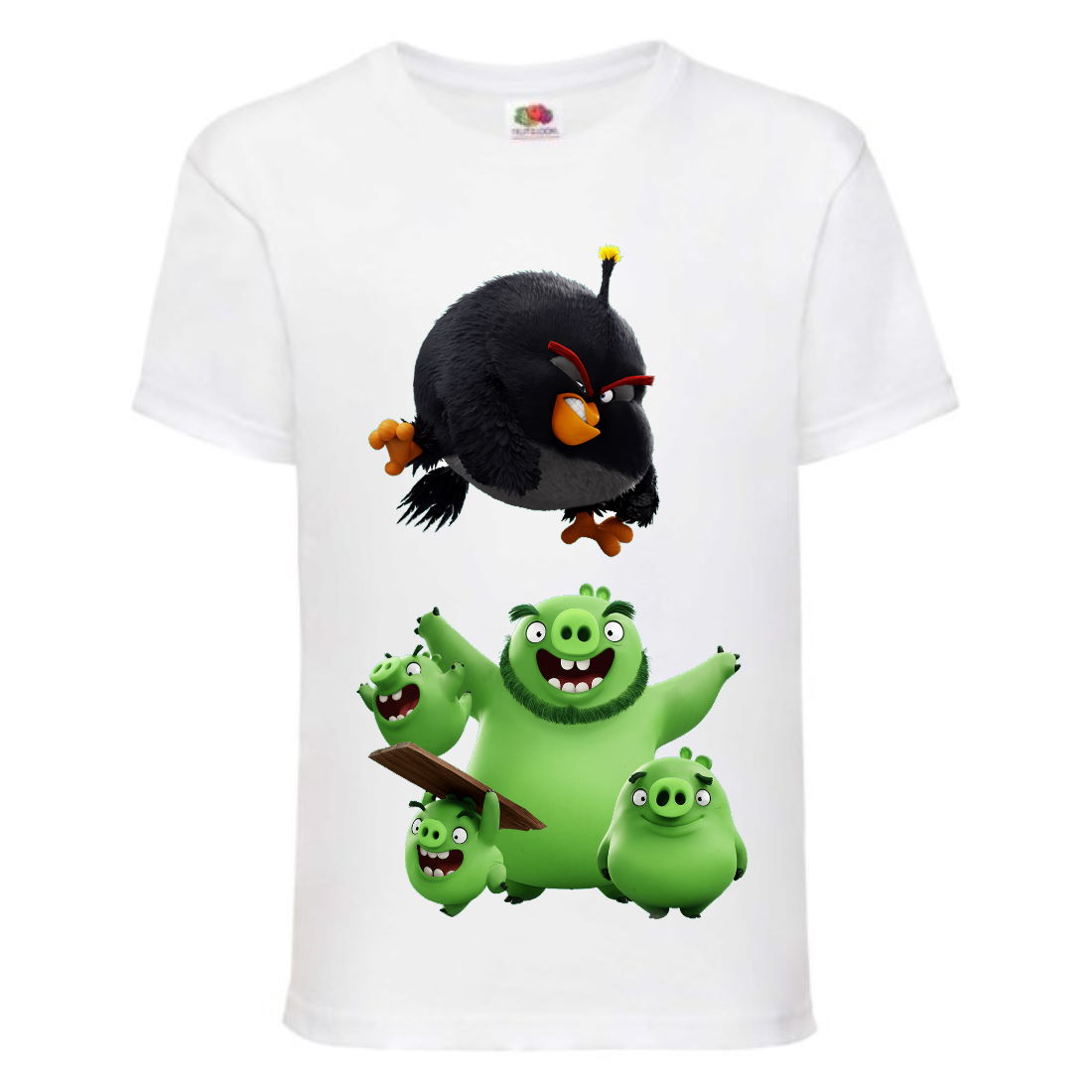 

Футболка детская Энгри Бердс (Angry Birds) белая (AB- pigs-bomb-white) 164 см