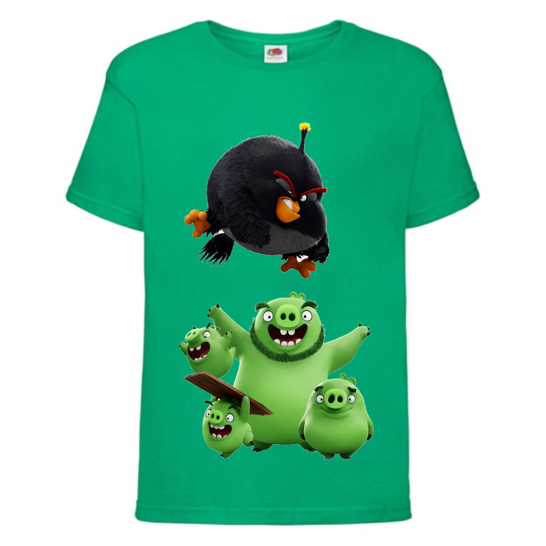 

Футболка детская Энгри Бердс (Angry Birds) зеленая (AB-pigs-bomb-green) 128 см