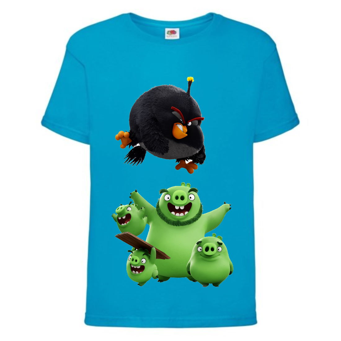 

Футболка детская Энгри Бердс (Angry Birds) голубой (AB-pigs-bomb-blue) 116 см
