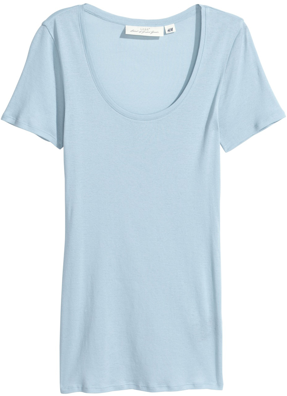 

Футболка H&M 05159936 M Светло-голубой