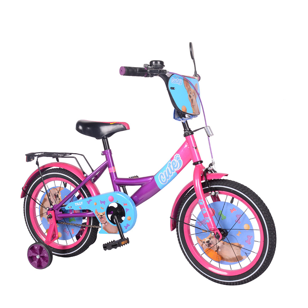 

Детский 2-х колёсный велосипед TILLY Cute 16" T-216217/1 pink+purple