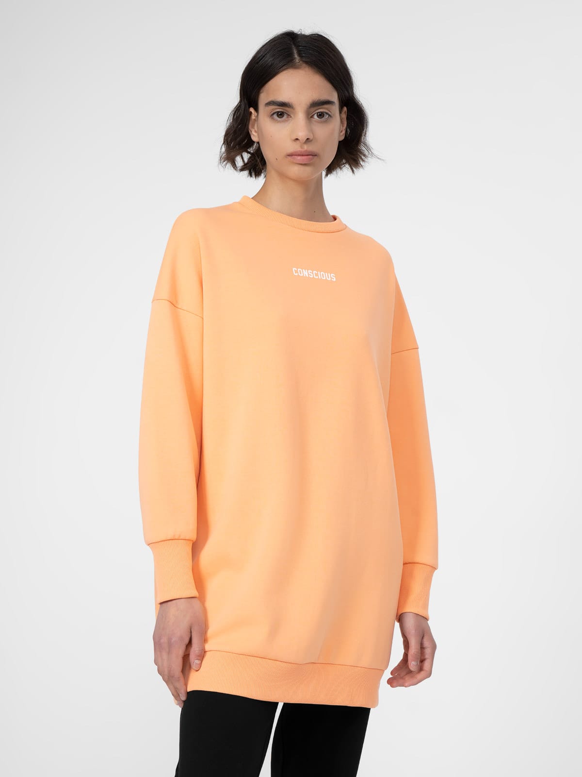 Акція на Світшот жіночий 4F Sweatshirt F251 4FSS23TSWSF251-70S L Помаранчевий з принтом від Rozetka