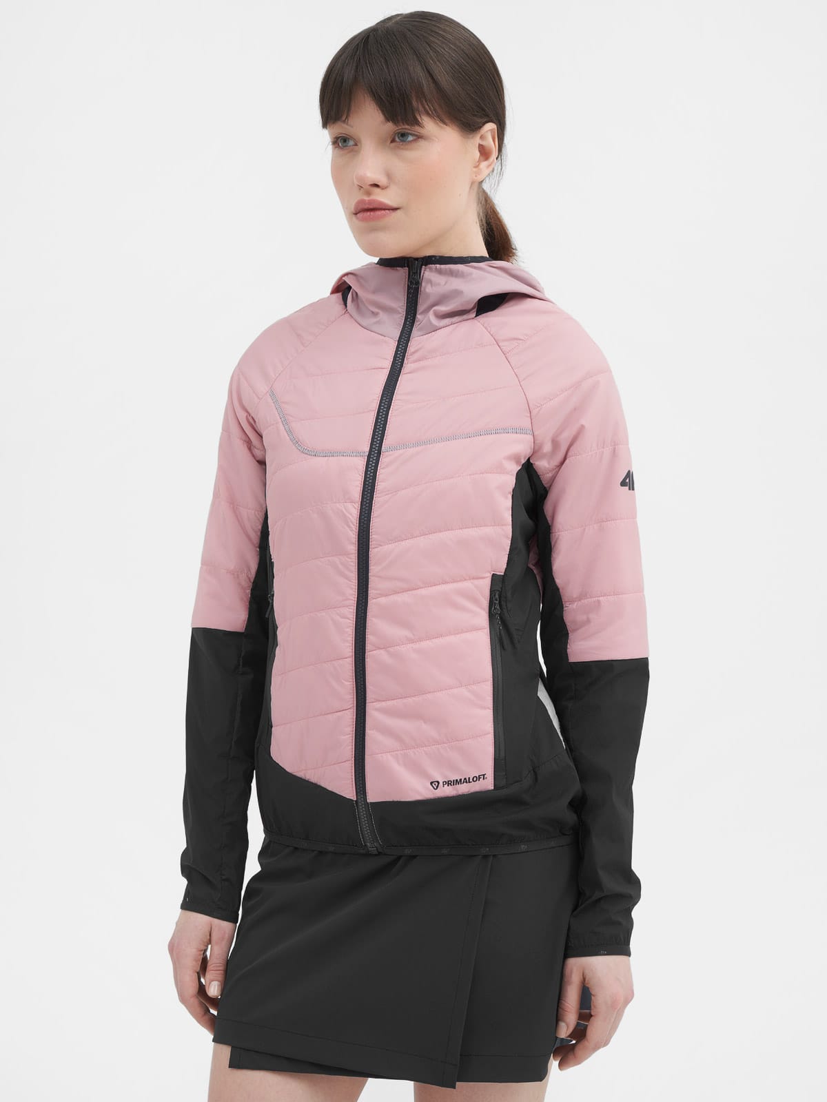 Акция на Куртка демісезонна з капюшоном жіноча 4F Technical Jacket F093 4FSS23TTJAF093-56S S Рожева от Rozetka