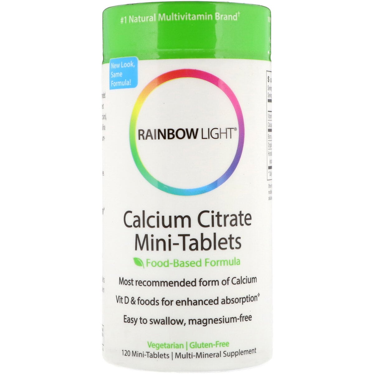 

Минералы Rainbow Light Цитрат Кальция Calcium Citrate Mini-Tablets 120 мини таблетки