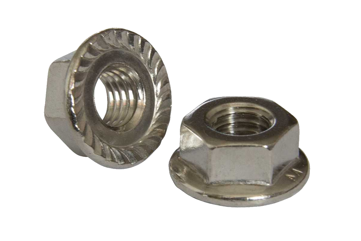Гайка М12 DIN6923 с зубчатым фланцем нержавеющая сталь А2 Т Steelfix 10 ...