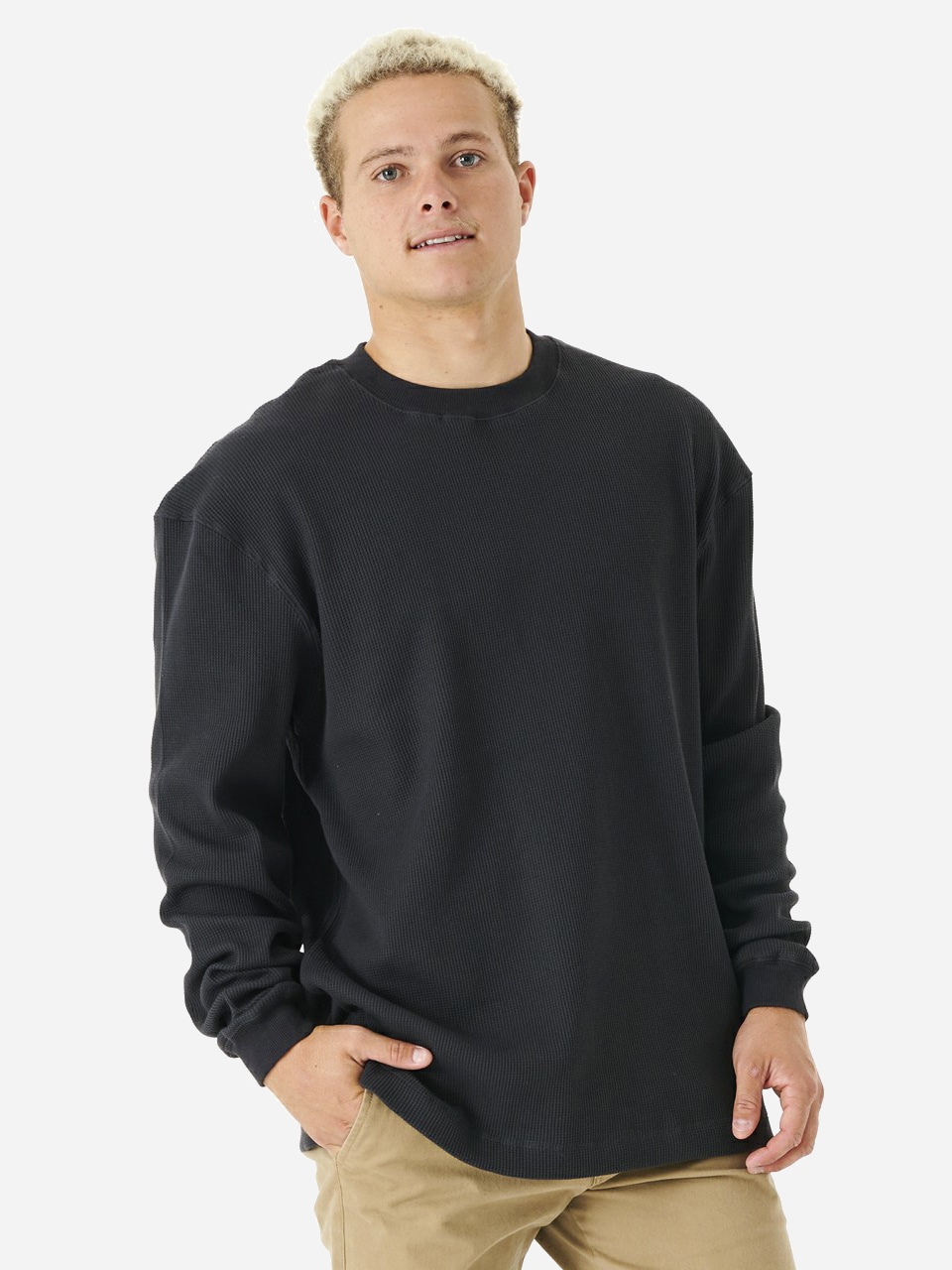 Акція на Світшот Rip Curl Quality Surf Products Ls Tee 00QMTE-8264 M Чорний від Rozetka