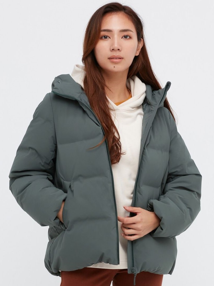 Пуховик зимний короткий женский Uniqlo 64875232 3XL Зеленый (1159777351 ...
