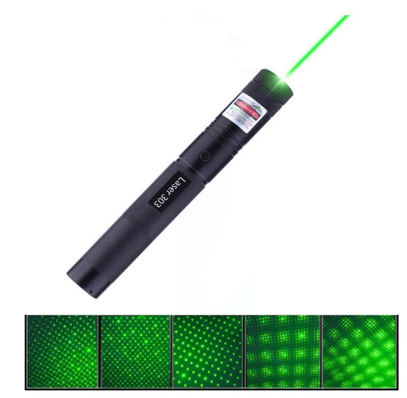 Лазер, лазерная указка Laser 303 Black (зеленый луч) с перезаряжаемым ...
