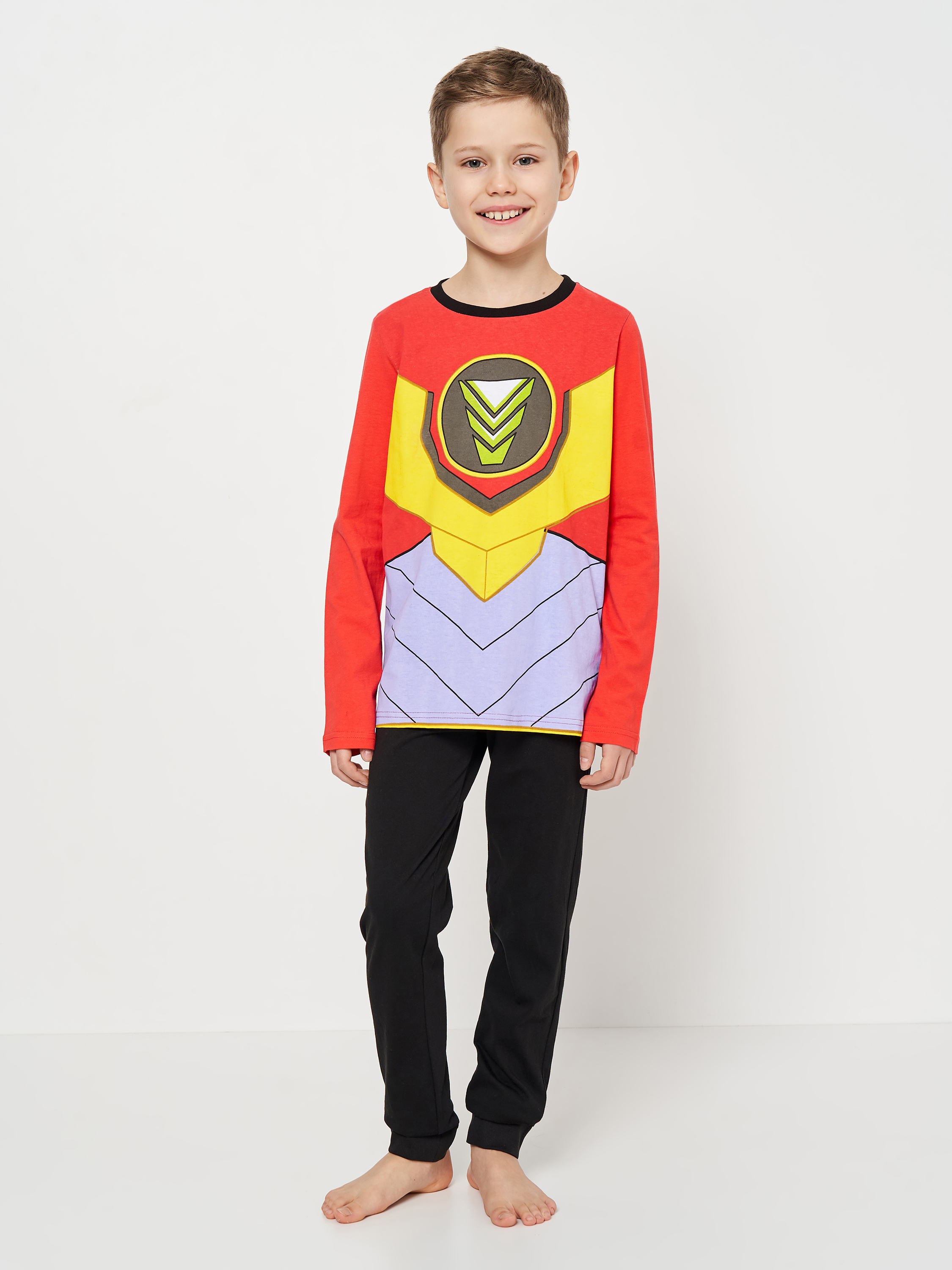 Акція на Піжама (футболка з довгим рукавом + штани) для хлопчика Disney Power Players 2200008508 110-116 см Червона від Rozetka