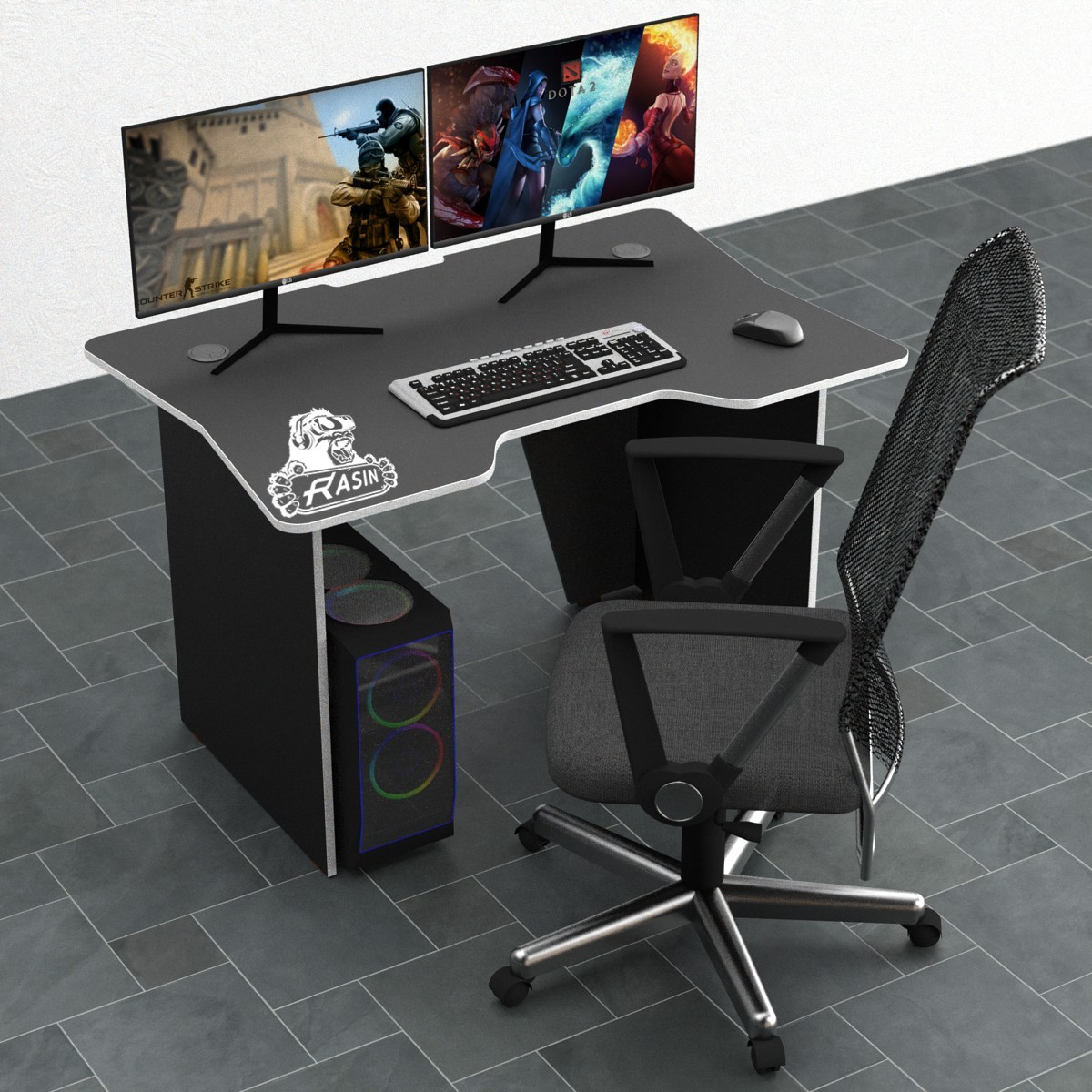 Геймерский игровой стол Rasin RS-8 белый – фото, отзывы, характеристики ...