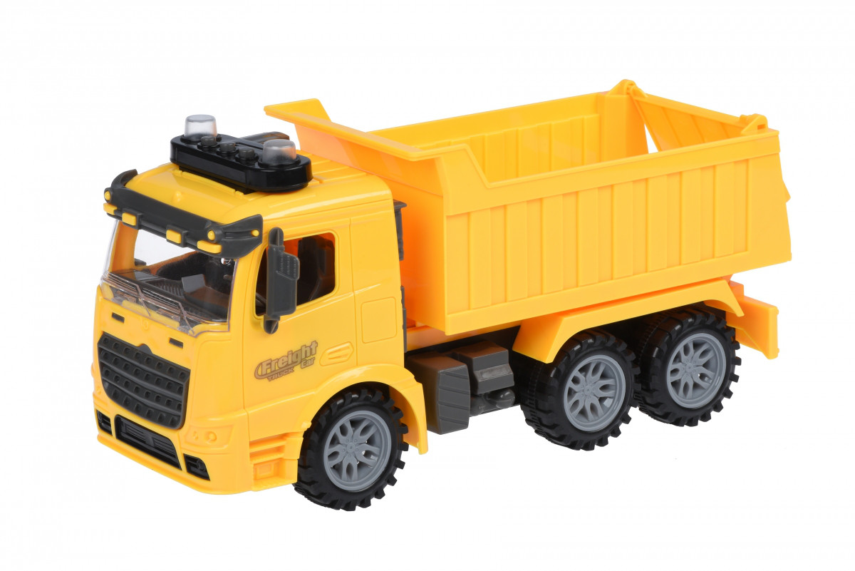 

Машинка инерционная Same Toy Truck Самосвал желтый со светом и звуком 98-611AUt-1