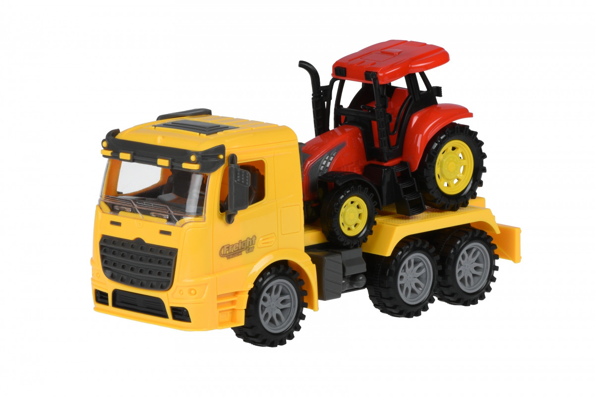 

Машинка инерционная Same Toy Truck Тягач Желтый с трактором 98-613Ut-1