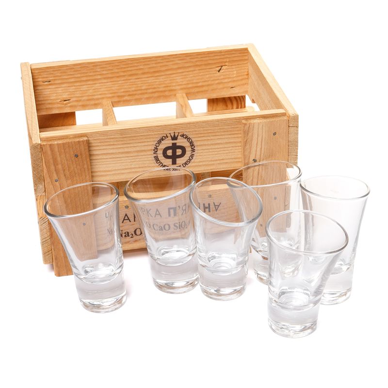 

Набор Пьяных Граненых Высоких Рюмок +Object (6 Рюмок) Прозрачное Стекло