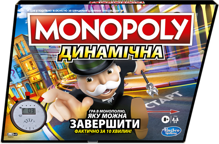 

Настольная игра Hasbro Gaming Монополия Гонка украинская версия (E7033)