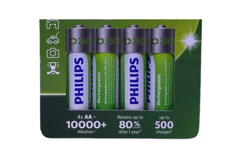 Акб "Philips" AA/HR6 (1.2V, Ni-Mh, 2600mAh, блистер, 4шт) – низкие цены ...