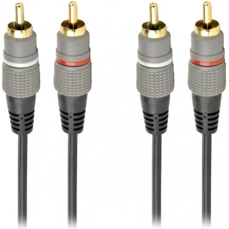 Кабель мультимедійний 2RCA to 2RCA 2.5m Cablexpert (CCAP-202-2.5M ...