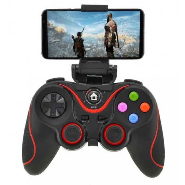 

Джойстик Bluetooth Gen Game V8 Гейпад безпроводной держатель для смартфона Черный-красный