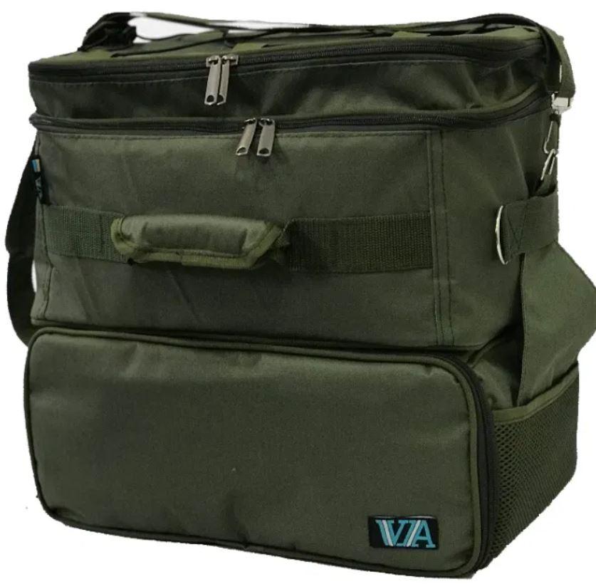 Двухсоставная рыбацкая сумка для катушек и снастей VA P-32, зеленая .