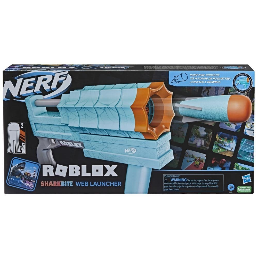 Бластер Nerf Roblox SharkBite Web Launcher (F6131) – фото, отзывы,  характеристики в интернет-магазине ROZETKA от продавца: S-MART | Купить в  Украине: Киеве, Харькове, Днепре, Одессе, Запорожье, Львове