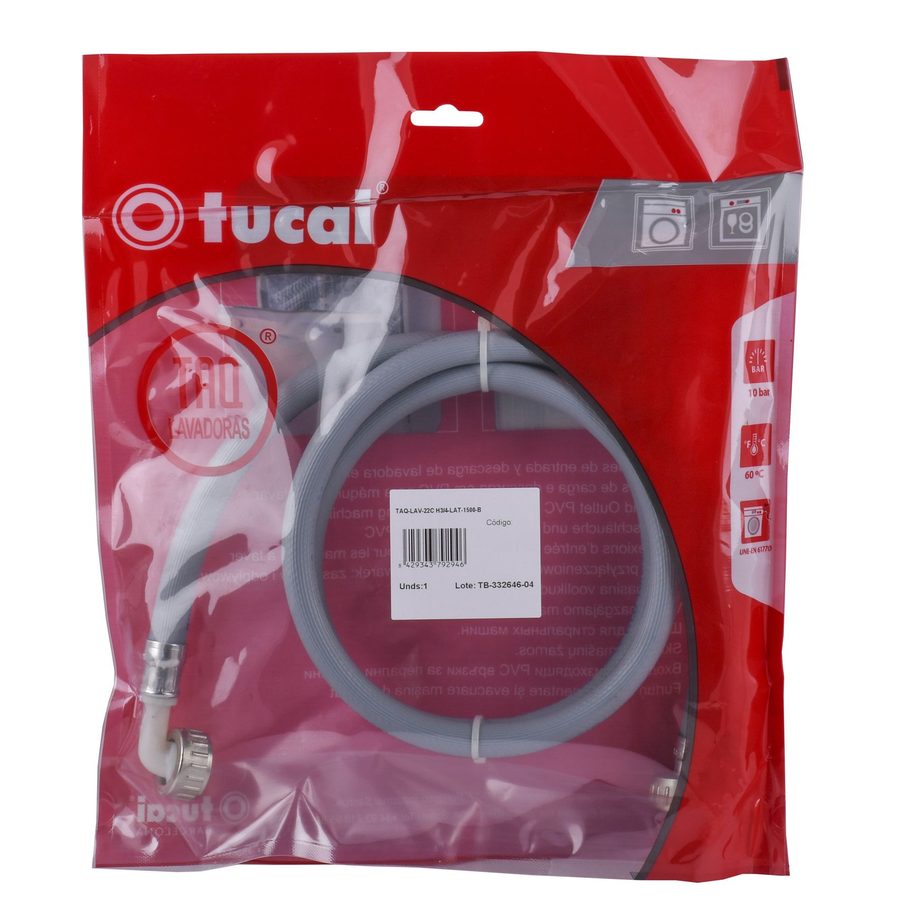 Шланг залива для стиральной машины Tucai 2.0м TAQ-LAV- H3/4″ Латунь ...