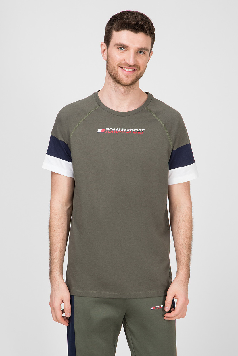 

Мужская зеленая футболка BLOCK Tommy Hilfiger L S20S200198